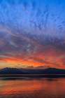 USA-Washington State Sunset landscape of Hood Canal and Olympic Mountains Art Print